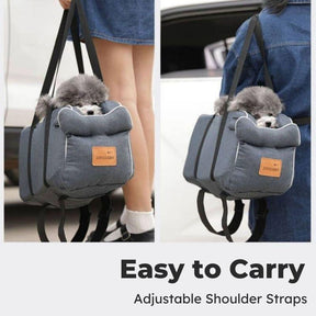 2 in 1 Console Dog Car Seat Double Hand Strap Design