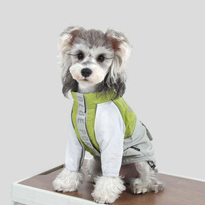 Dog Jacket with Reflective Yellow Green