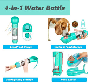 Pup Water Bottle - 4 in 1 Water Bottle