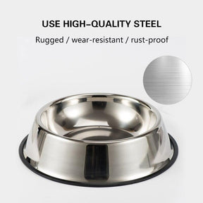 Dog Stainless Steel Non-Slip Bowl